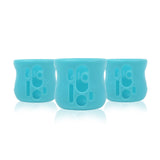Olababy Silicone Sleeve for Avent Natural Glass Bottles (Pack of 3) (4 oz, Blue)