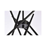Living District Lucca 6-Light Mid-Century Metal Pendant In Black