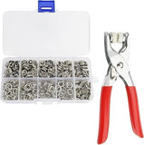 Onqurs Grommet Setting Tool Kit With Storage Box | Eyelet Punch Tool Set With Punching Rod, Mounting Base & 100 Grommets | Leath