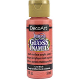 DecoArt Americana Gloss Enamel Paint, 2-Ounce, Coral Blush