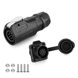 CNLINKO M12 Waterproof Connector PBT Plastic Sliding 8 Pin Adapter Signal Panel Mounts (8 Pin)