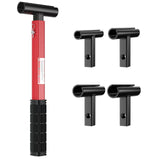 Hinge Gap Adjusting Wrench Kit, 4-in-1 Heavy-Duty Door Hinge Repair Tool, Fits 9/16 to 1 Flag Hinges, High Carbon Steel, Non-Sli
