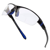 VITENZI Bifocal Safety Glasses with Readers Wrap Around Sport Magnifying Safety Reading Protective Goggles Rome in Black 2.00