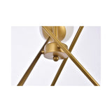 Living District Axl 6-Light Mid-Century Metal Pendant In Brass And White