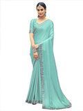 Satrani Womens Silk Saree (3431S287N_Mint Green)