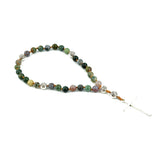 KIKILA Handmade 8mm Anglican Prayer Beads Rosary Natural Stone Beads with Cross Custom Rosary (India Agate)