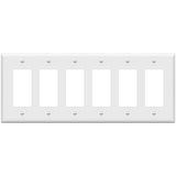 ENERLITES Decorator Light Switch or Receptacle Outlet Wall Plate, MidSize 6Gang 4.88 x 12.20, Polycarbonate Thermoplastic, U