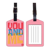 Nutcase Designer Luggage Travel Baggage Tags Single Tag With Name Card Inside You & Me