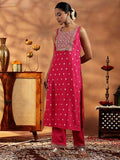Libas Women'S Silk Blend Kurta Set (36867O Pink L