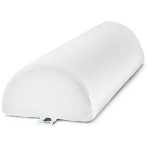 AllSett Health Large Half Moon Bolster Pillow for Legs, Knees, Lower Back and Head, Lumbar Support Pillow for Bed, Sleeping | Se