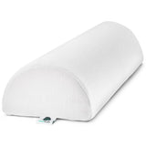 AllSett Health Large Half Moon Bolster Pillow for Legs, Knees, Lower Back and Head, Lumbar Support Pillow for Bed, Sleeping | Se