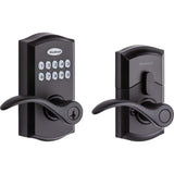 Kwikset 955 Keyless Keypad Door Lock, Electronic Lever Deadbolt, 3 Entry Modes, Auto Lock, Matte Black