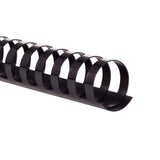 GBC Binding Spines / Spirals / Coils, 1 Diameter, 225 Sheet Capacity, CombBind, Black, 100 Pack (4000118)