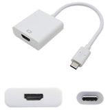 Addon 5 Pack Of 20Cm (8In) Usb 3.1 Type (C) Male To Hdmi Female White Adapter Ca