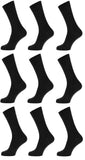 Cotson MenS Black Cotton Full Length Socks Size 811 (Pack Of 9 Pairs)