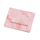 Calandis Vaccination Card Protector Slim Leather Wallet For Documents Pink | Id & Document Holders | Womens Accessories