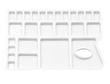 TekBud Big Rectangle 21Compartment Paint Mixing Palette, Colour Mixing Tray for Watercolor, Acrylic & Art & Craft Painting (Pac