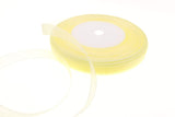 Dxeud Sheer Organza Ribbon (Light Yellow, 1/2 x 50 Yards)
