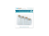 CraftMedley GB800 Glass Bottles, Mini Containers with Cork Lid, Multiple Sizes Included 7mL/10mL/15mL/20mL, 4Piece