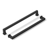khtumeware 5 Pack 12inch(305mm) Hole Center Black Cabinet Pulls Heavy-Duty Solid Matte Black Cabinet Hardware Pulls for Kitchens
