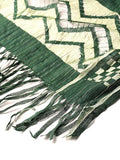 Weavers Villa Cotton Woven Green Dupatta For Men (2.20 Mtrs)