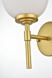 Living District Ansley 1-Light Iron & Glass Bath Sconce In Black/Frosted White