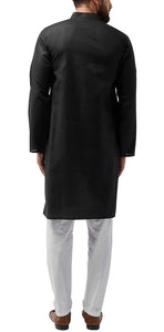 Sojanya (Since 1958 Men'S Black Cotton Blend Only Long Kurta Size: M