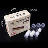 (10) Round Clear Plastic (Penny Cent) Size Coin Storage Tube Holders Screw on Lid