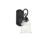 Living District Indoor Modern Home Decorative Bright Ceiling Spire 1 Light Black Wall Sconce