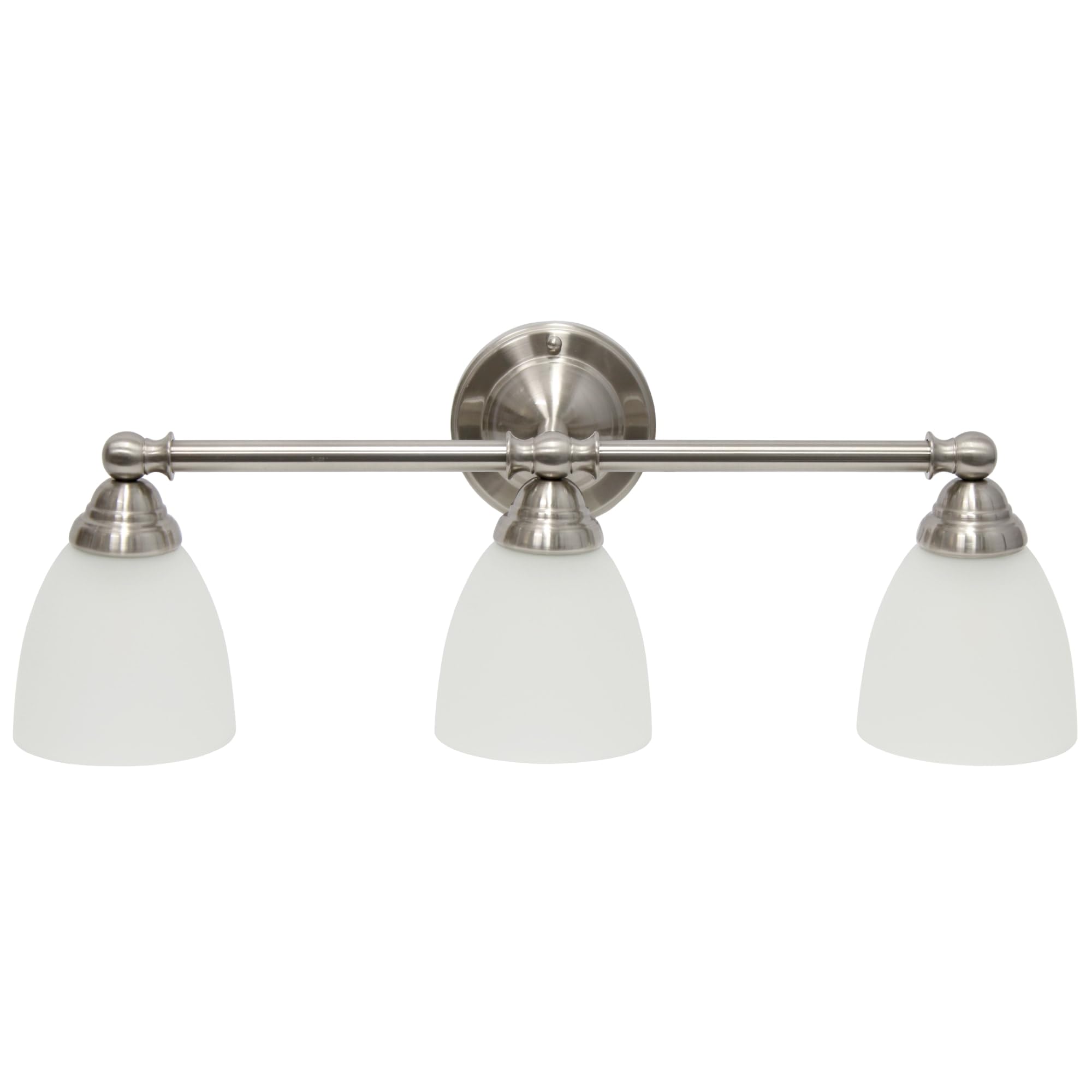 All The Rages Essentix 3-Light Metal & Glass Vanity Fixture In Brushed Nickel