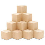 DIY Wood Cubes 2-inch, Pack of 10 Small Wooden Baby Blocks for Baby Shower, Wooden Blocks for Crafts, STEM, Building, and Blank 