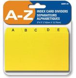 INDEX CARD DIVIDERS A Z, 3 X 5, SEPERATE CARDS FOR EACH ALPHABET