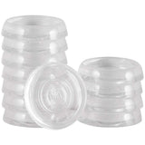 SoftTouch 1 3/8 Round Furniture Caster Cups for Carpet or Durable Hard Floors, 12 Pack, Clear, 12 Count (Pack of 1)