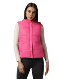 Fyltr Women'S Sleeveless Puffer Jacket With Contrast Full Zipper - Hood With Contrast Lining | Side Pockets | Quilt Pattern | Casual Winterwear For Women,Berry Velvet,Berry Velvet,S