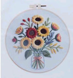 Eoast Embroidery Kite Cross Stitch Combo Pack For Beginners & Adults Includes 3 Unique Designs, Hoop, Printed Fabric, Threads,