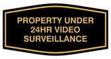 All Quality Fancy Property Under 24Hr Video Surveillance Sign | Property Security Sign with Easy Installation | 24/7 Security Mo