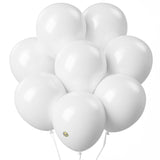 AFTERLOON Biodegradable Balloons 100 pcs White 10 Inch, Matte Color Thickened Extra Strong Latex Helium Float, for Baby Shower G