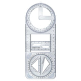 360 Degree Multi Purpose Geometric Ruler Set with Protractor Compass Triangle Templates, Mathematics Drawing Tools Scale Measuri