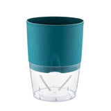 Hug A Plant | Lobello Selwatering Round Plastic Pot (Blue, 6Inch|15Cm)