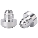Podavelle 6AN Male Flare Weld On Fitting Bung Adapter for Fuel Oil Hose Tank Aluminum, Pack of 2