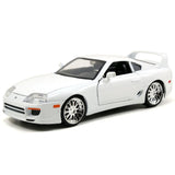 Jada Toys Fast & Furious 1:24 Brians Toyota Supra Diecast Car White, Toys for Kids and Adults (97375)
