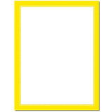 Basic Border Letterhead Laser & Inkjet Printer Paper - Brights (Yellow, 100 Pack)