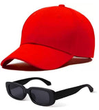 Selloria New Cap And Sunglass For Unisex Outdoor And All Activities |Free Size With Adjustable Metal Buckle |Sun Protection |For