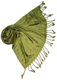 Kosweem Plain 3D Fashionable Woolen Winter Wear Thin Scarf/Stole/Shawl For Baby Girls Womens(Mehandi Green)