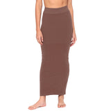 Zivame All Day Seamless Mermaid Saree Shapewear with Removable Drawcord 1(Brown, Medium)
