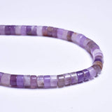 Asingeloo Genuine Flash Labradorite 2x4mm Heishi Gemstone Loose Beads 15 inch Jewelry Supply Bracelet Necklace Full Strand (Purp