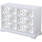 Elegant Decor Modern 6 Drawer 48 Dresser In Hand Painted White