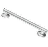 Moen LR8724D1GCH Bathroom Safety 24Inch Designer Bathroom Grab Bar with Curled Grip, Stainless