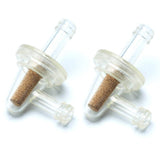 Inline Fuel Filter - APE RACING Universal Small 90 Degree Fuel Filters (Pack of 2) for 1/4 Fuel Line Gas Engine Motorcycle Bike 