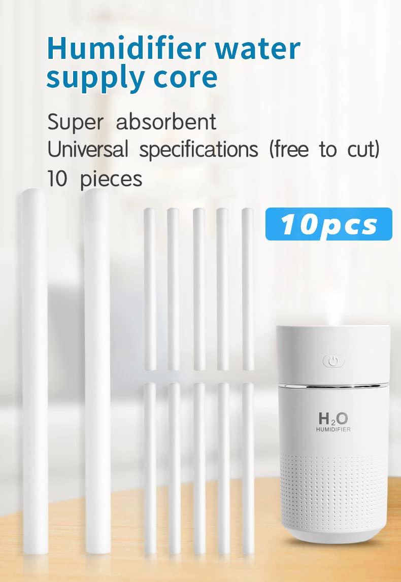10 Pieces Humidifier Sticks Cotton Filter Refill Sticks Filter Replacement Wicks USB Humidifier Replacement Parts for Humidifier